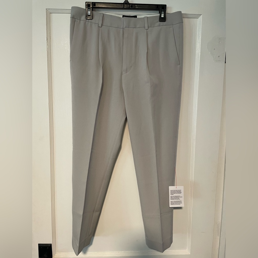 ASOS tapered smart pants in mid gray